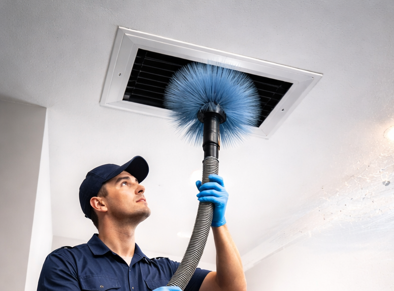 Deep cleaning of HVAC duct system in Richardson TX